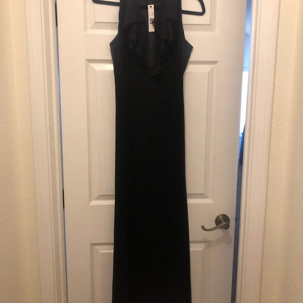 Tahari lovely long black dress